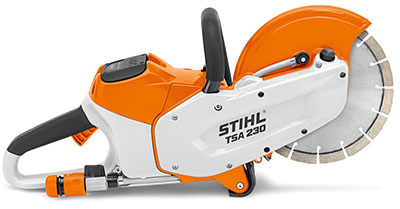 Аккумуляторная отрезная машина Stihl TSA 230 с алмазными или абразивными отрезными кругами диаметром 230 мм