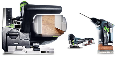 Работа независимо от источника тока с инструментами класса 18 Вольт от Festool