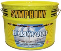Влагостойкий полиуретановый лак быстрого высыхания Symphony HARDWOOD яхтный (Россия)